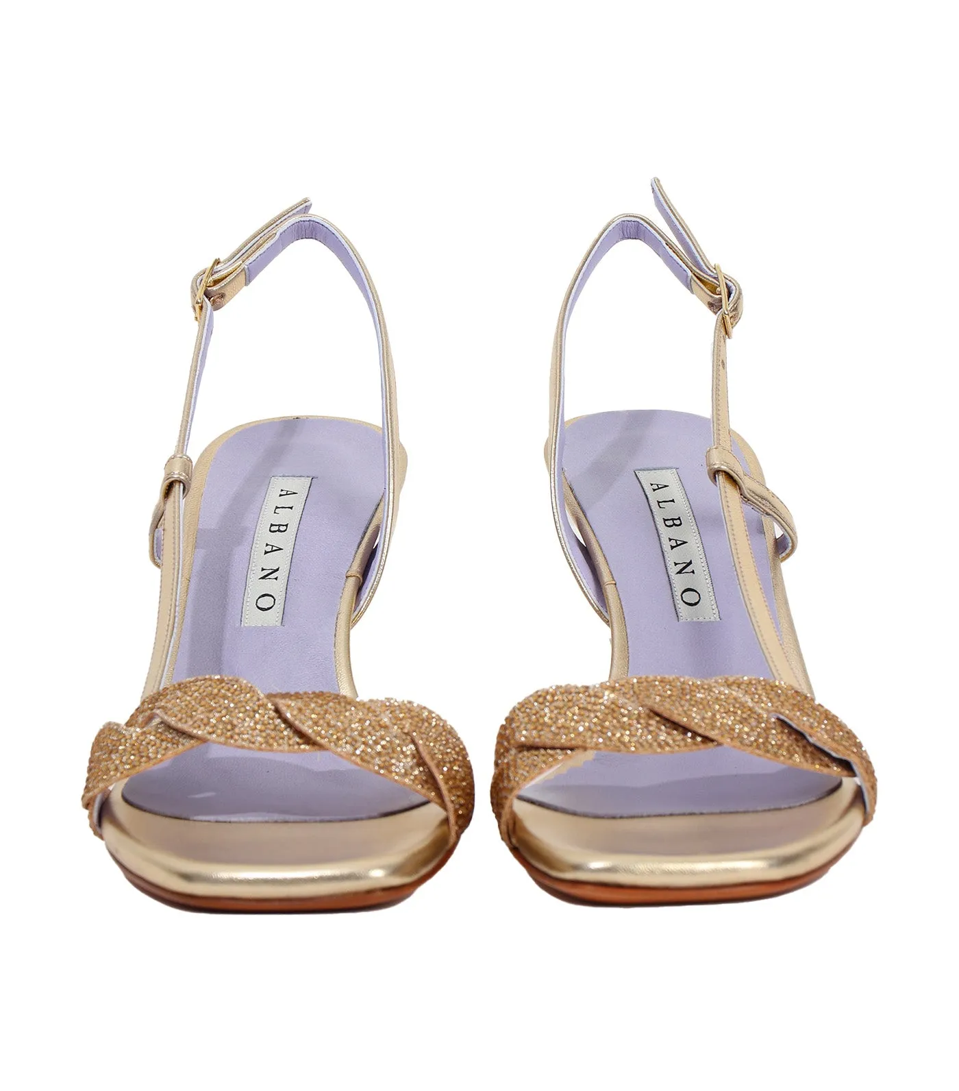 3238 Heeled Sandals Gold