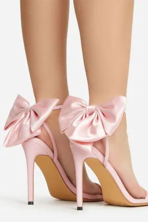 Amozae-Bow Ankle Strap High Heels