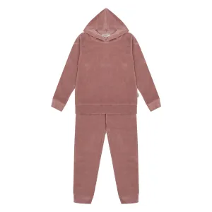Antebies Blush Velvet Set Pink