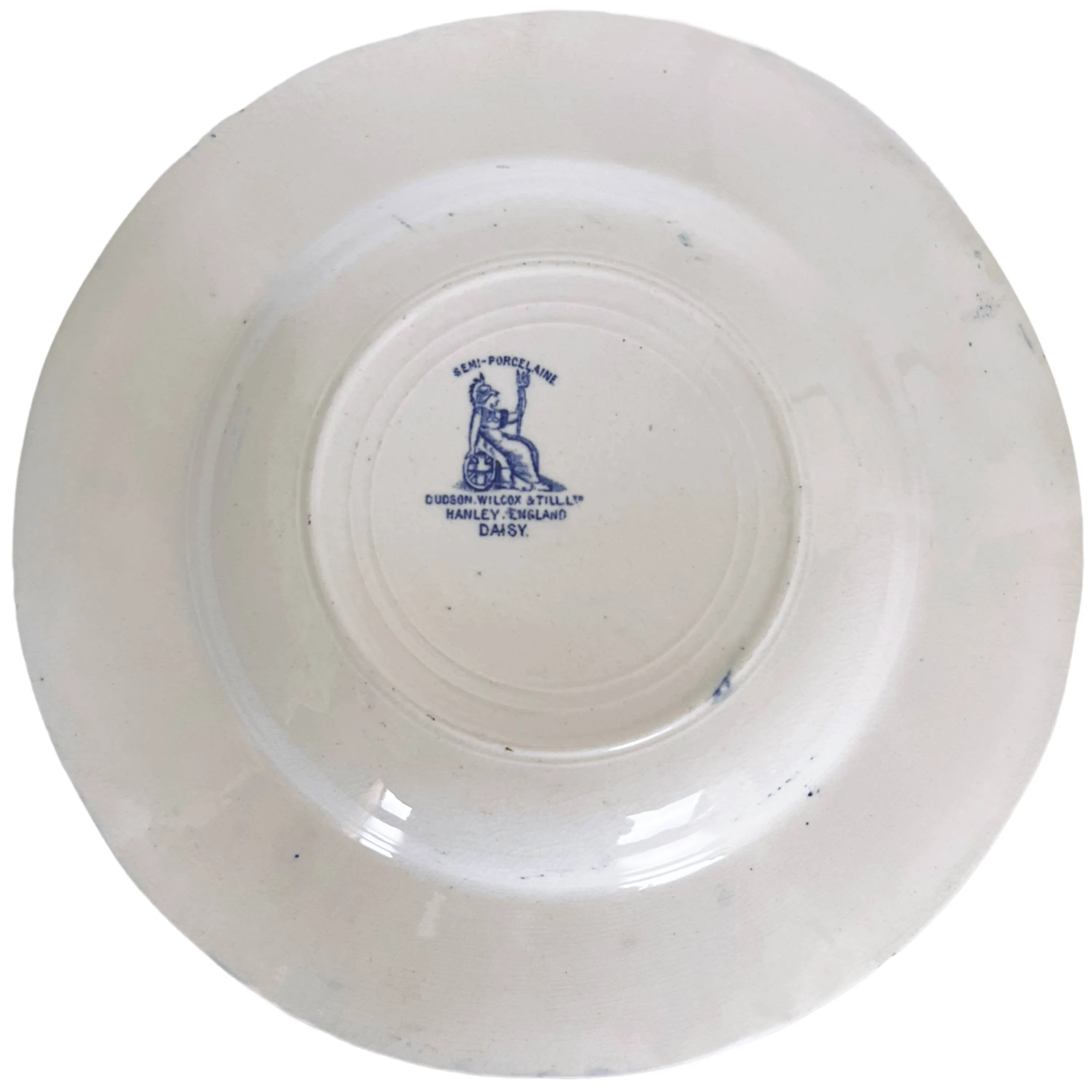 Antique Flow Blue Rimmed Soup Bowls Daisy Pattern Dudson Wilcox & Till Price For One
