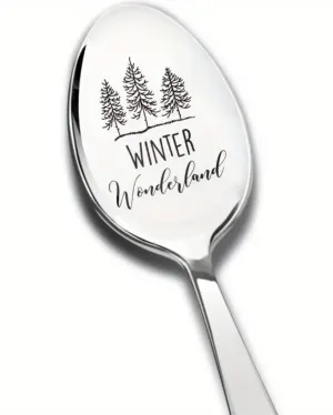 Christmas Long Handled Coffee Spoon - Winter Wonderland