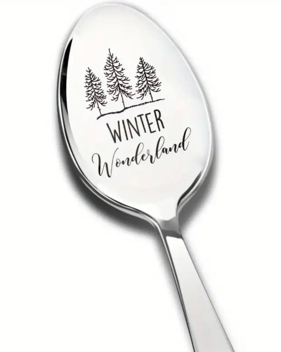 Christmas Long Handled Coffee Spoon - Winter Wonderland
