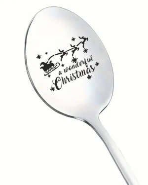 Christmas Long Handled Coffee Spoon - Wonderful Christmas