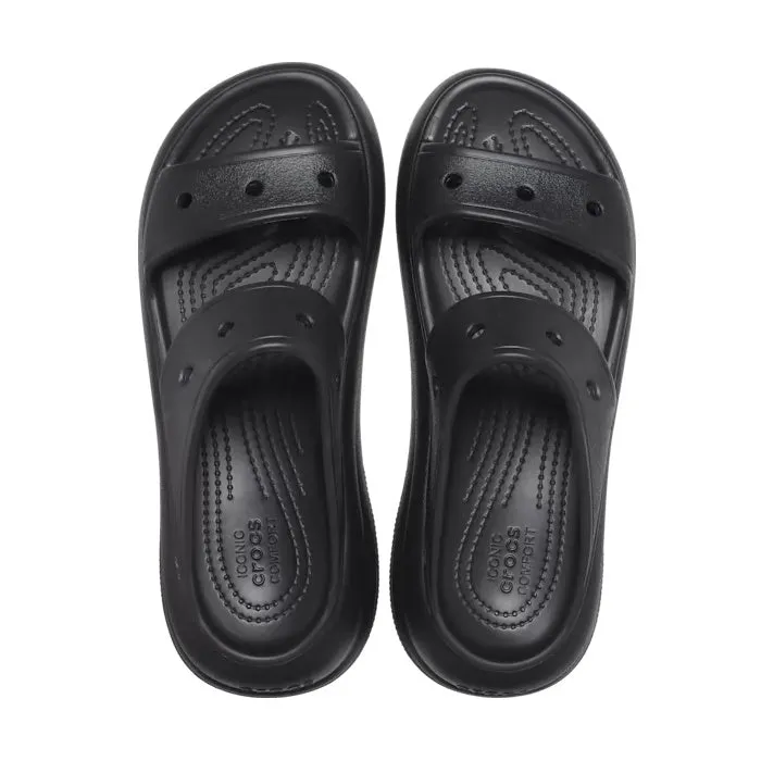 Crocs Classic Crush Sandal Adults Black Platform CLEARANCE