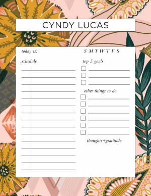 Daily Schedule Pad-Lulu