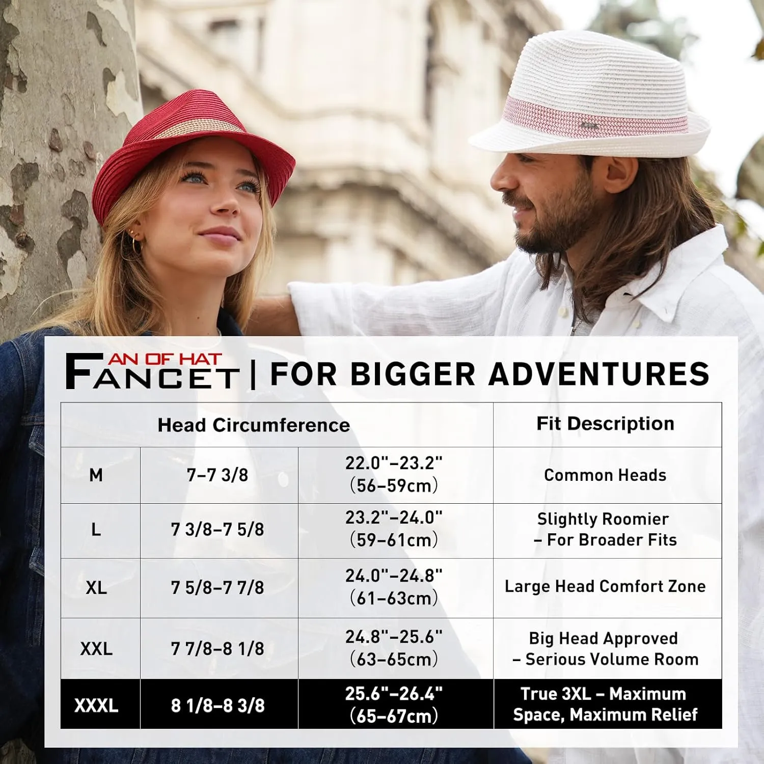 Fancet Packable Straw Fedora Panama Sun Summer Beach Hat Cuban Trilby Men Women 56-67cm