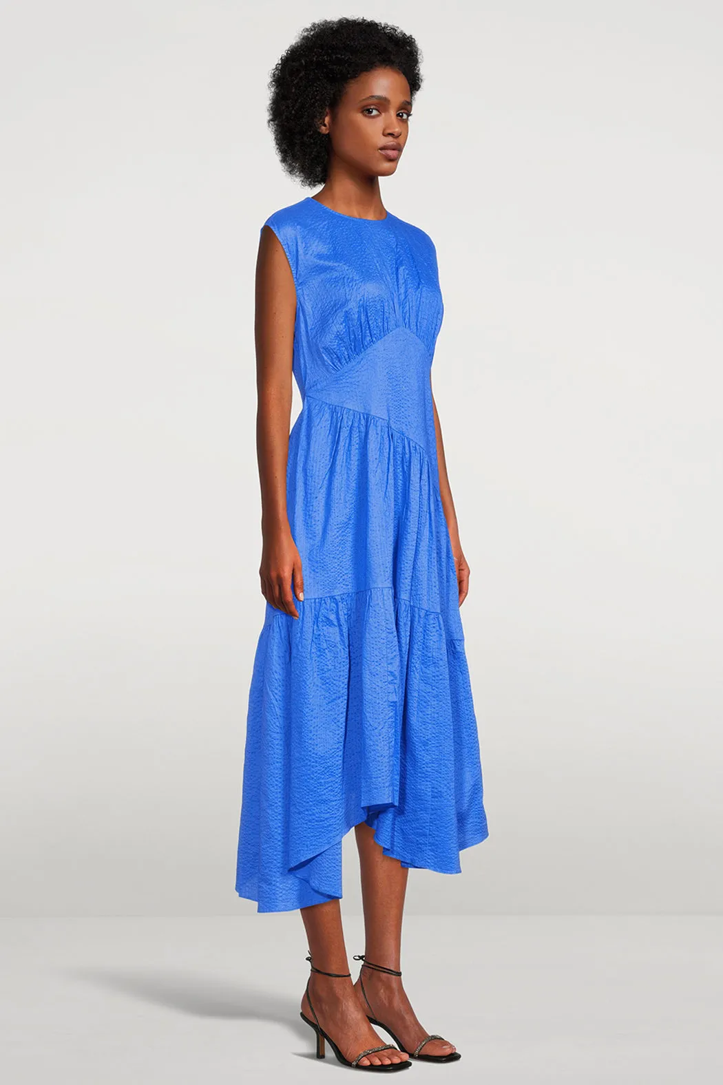 Frame - Gathered Seam Dress Cornflower Blue