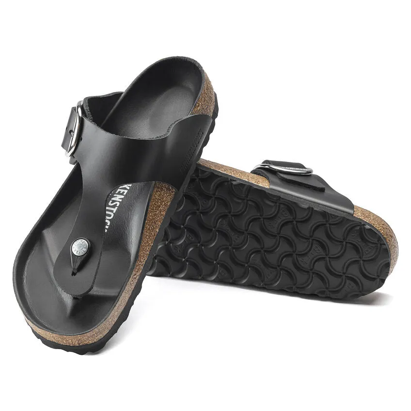 GIZEH BIG BUCKLE OILED LEATHER | BLACK