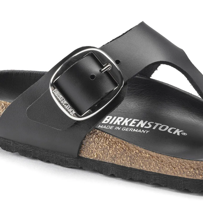 GIZEH BIG BUCKLE OILED LEATHER | BLACK
