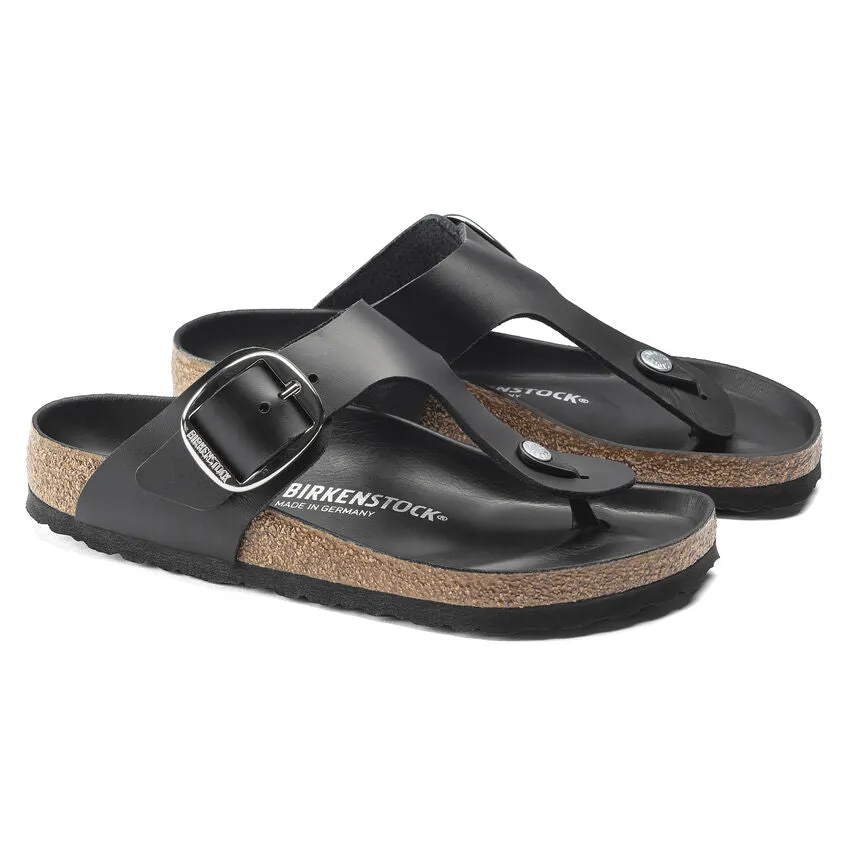 GIZEH BIG BUCKLE OILED LEATHER | BLACK