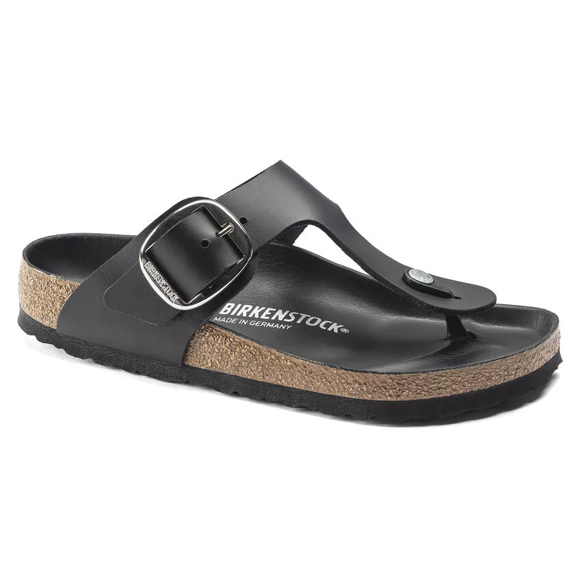 GIZEH BIG BUCKLE OILED LEATHER | BLACK