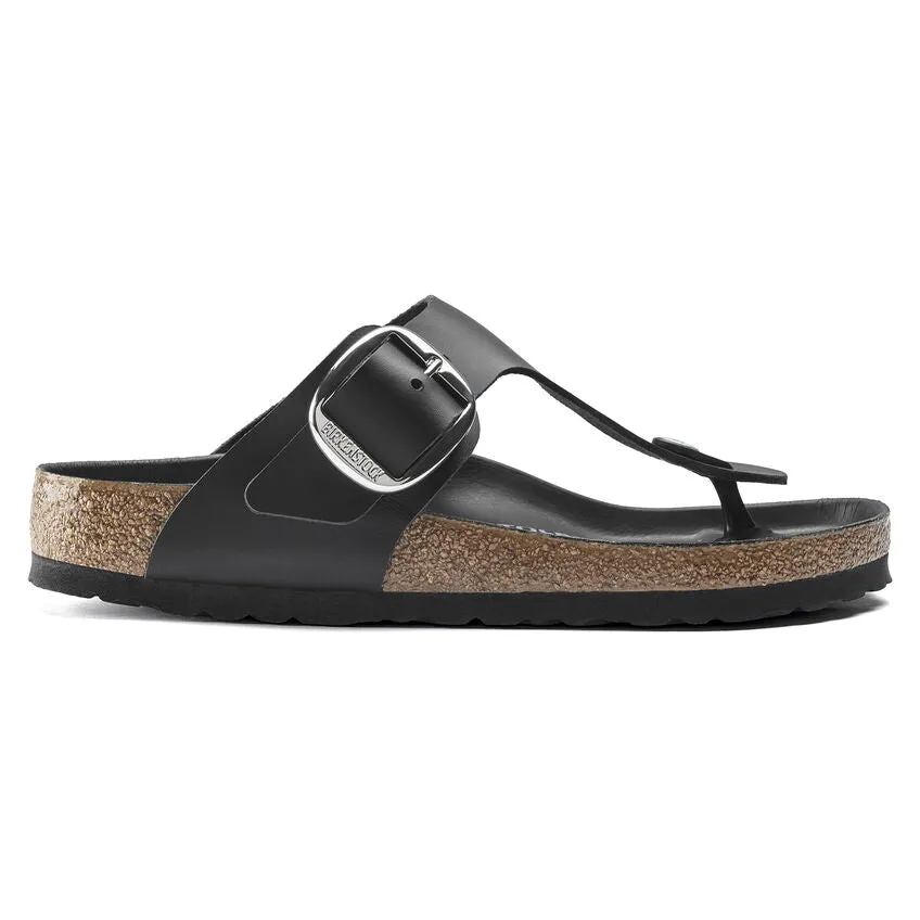 GIZEH BIG BUCKLE OILED LEATHER | BLACK