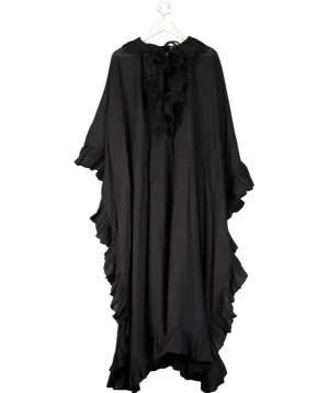 H&M Black Studio Collection Ruffled Kaftan Dress One Size
