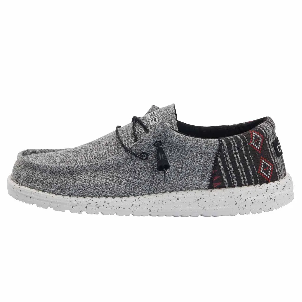 HEY DUDE MEN'S WALLY FUNK BLACK AZTEC-110414864