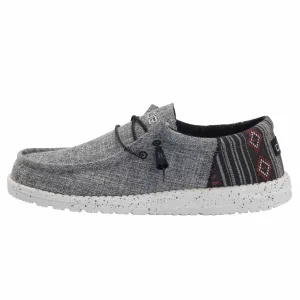 HEY DUDE MEN'S WALLY FUNK BLACK AZTEC-110414864