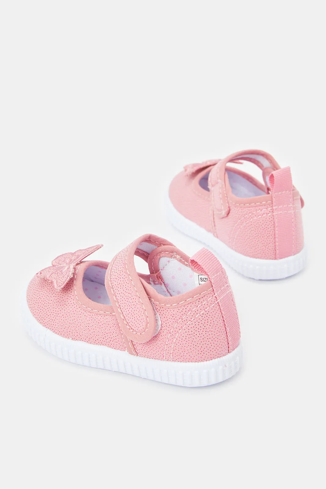Infant Girls Pink Butterfly Pump