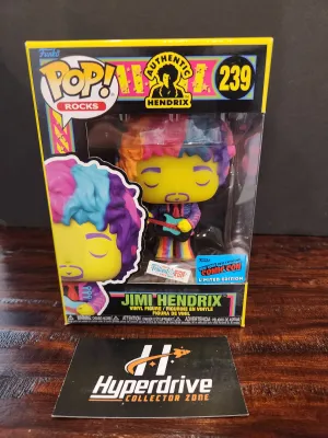 Jimi Hendrix Blacklight Funko PoP! Vinyl Figure NYCC / Festival of Fun Exclusive