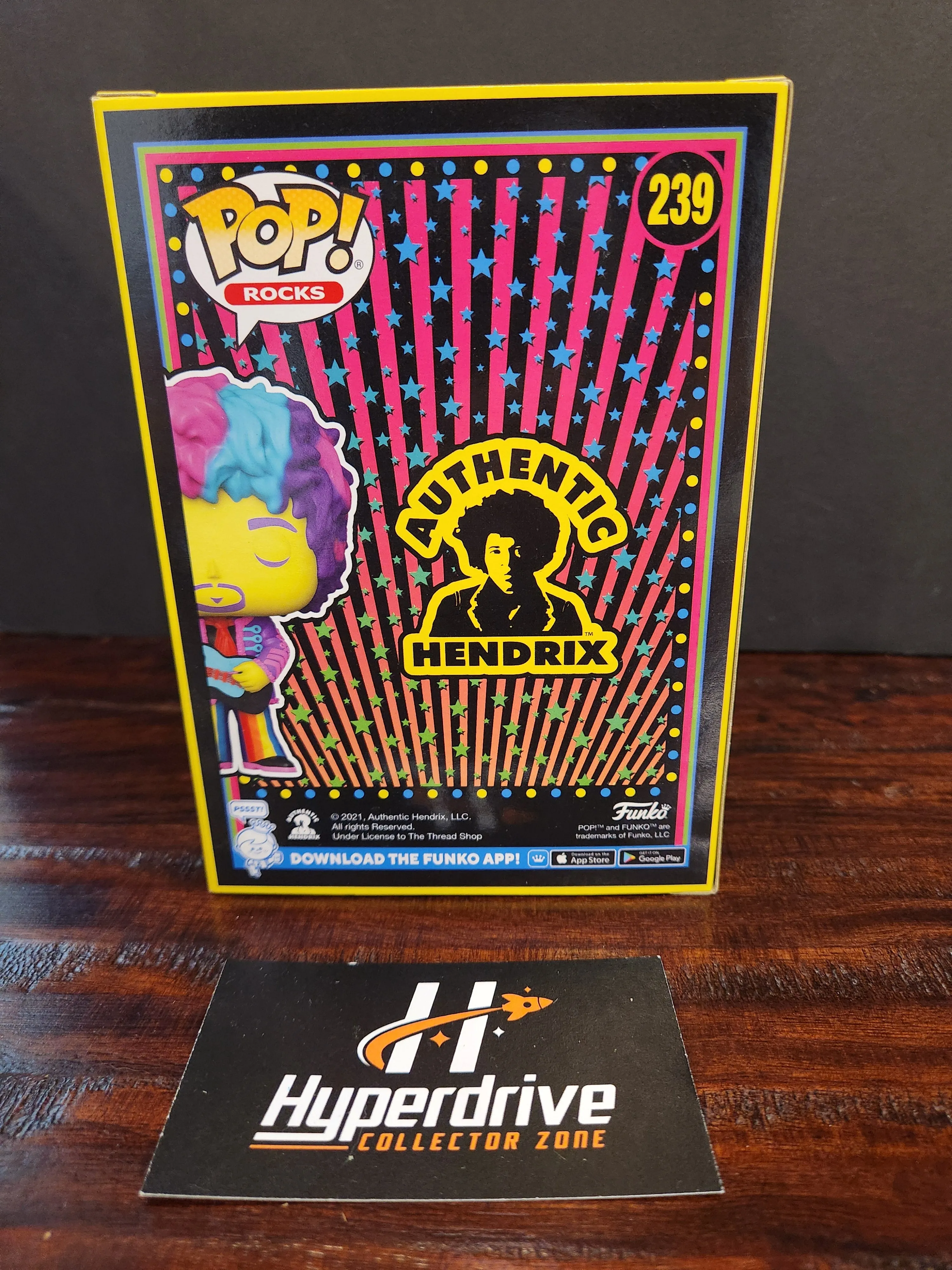 Jimi Hendrix Blacklight Funko PoP! Vinyl Figure NYCC / Festival of Fun Exclusive