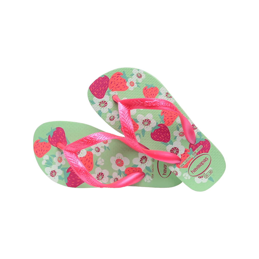 Kids Flores Flip Flops