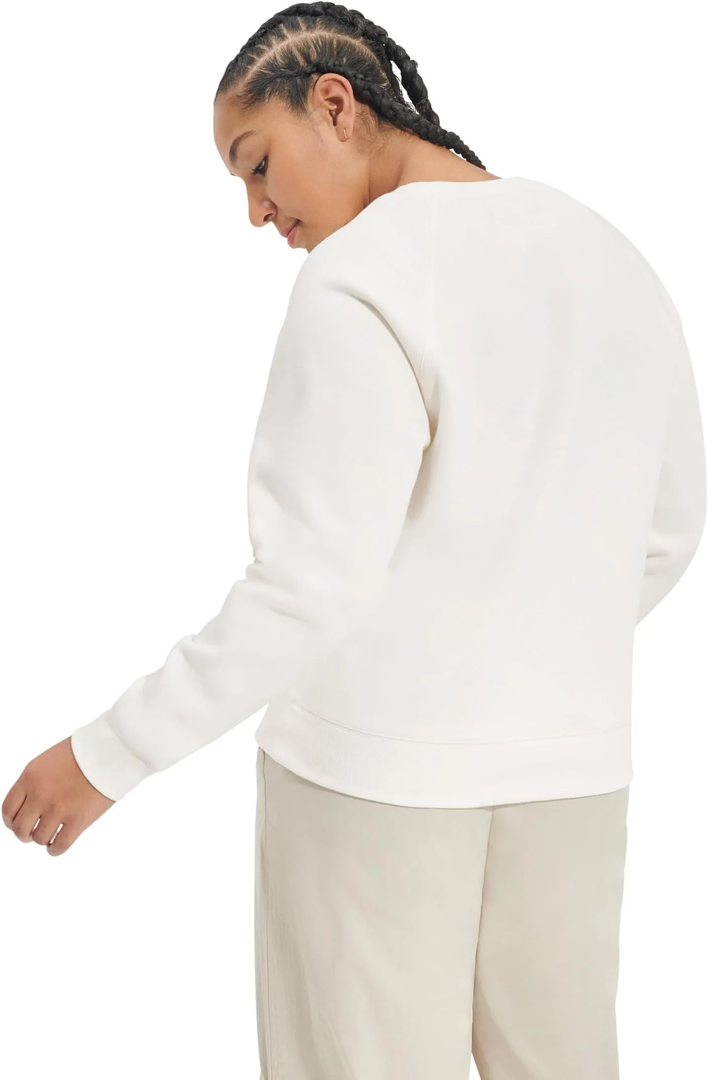Madeline Fuzzy Logo Crew Neck T-Shirt UGG, Nimbus/Sand