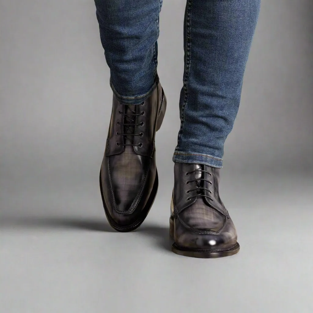MOCTOE BOOTS GREY PATINA (TRADITIONAL-Z1)