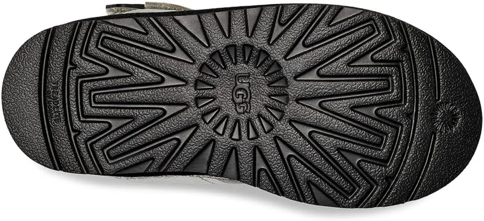 Neumel Platform Leather UGG Boots, Silver Metallic