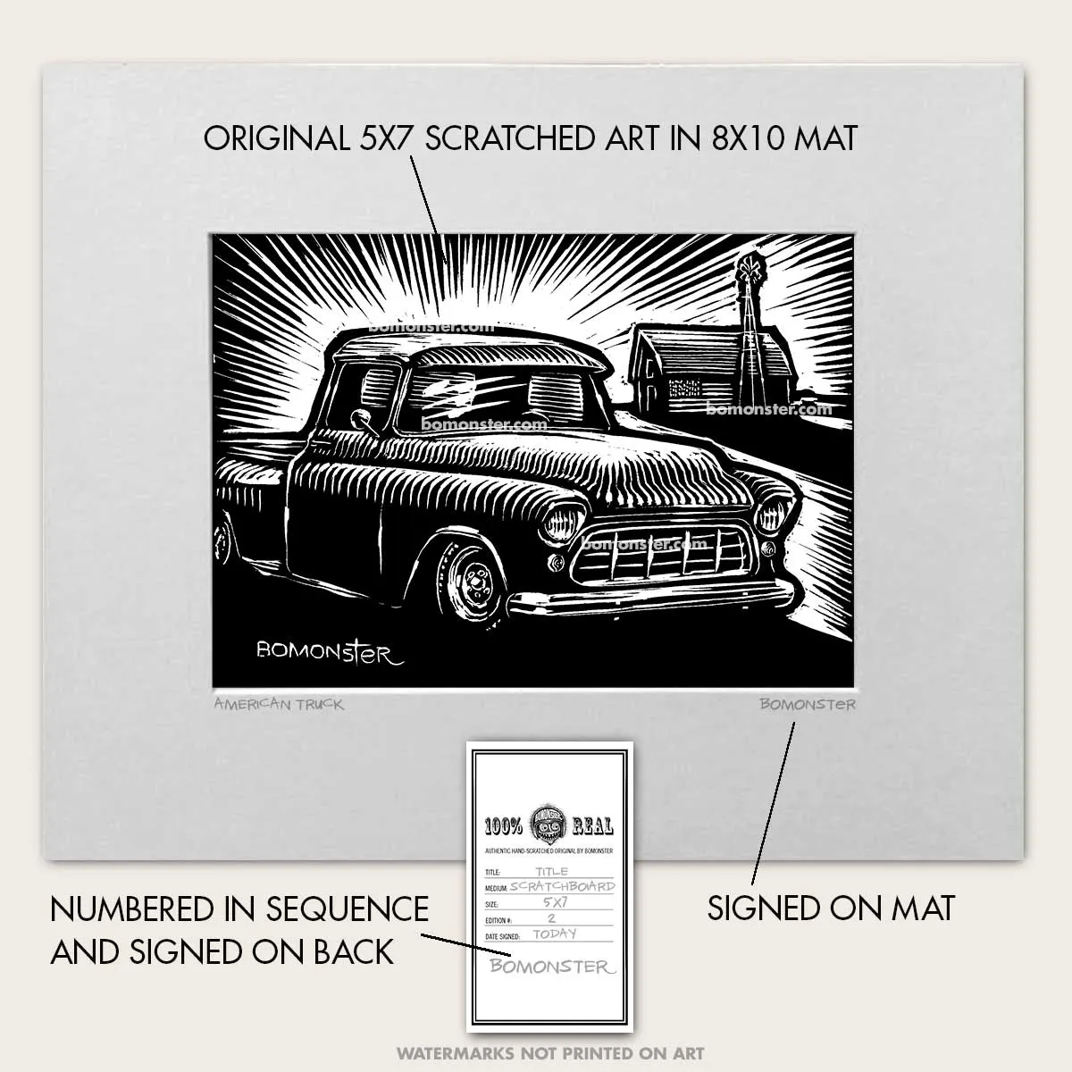 Original Chevy Apache Truck Art "American Truck"