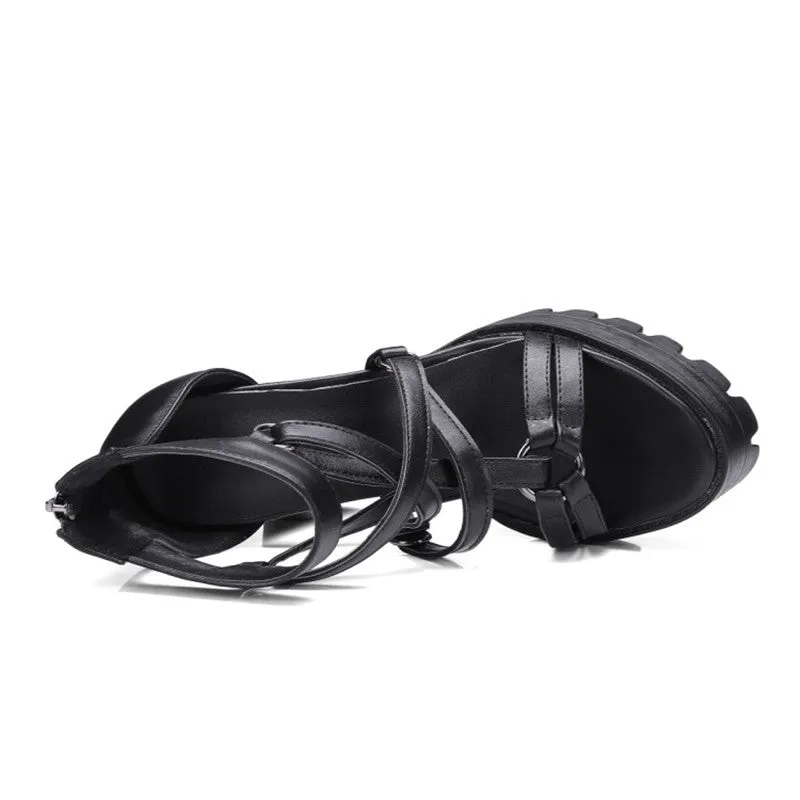 Pentagram Platform Sandals - Size 7