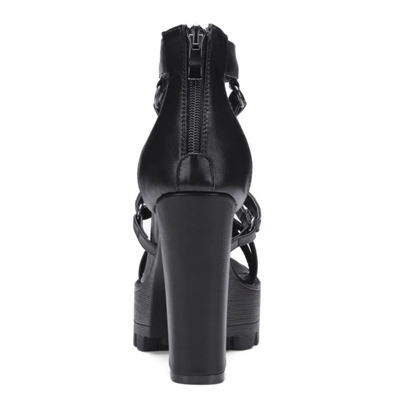 Pentagram Platform Sandals - Size 7