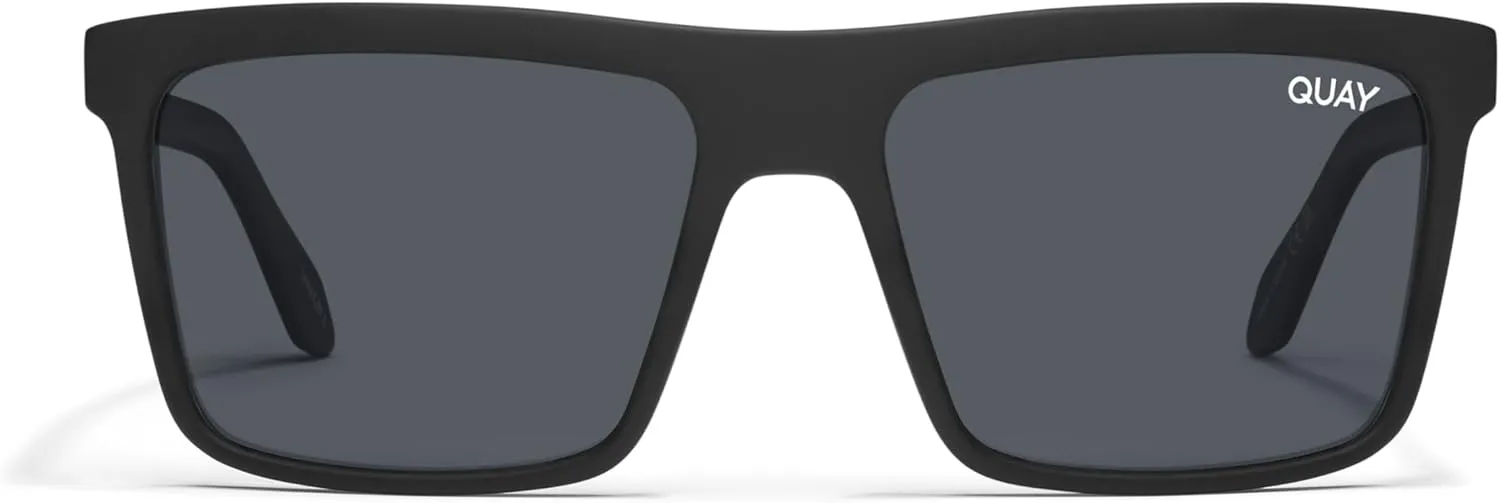 Quay - Mens Sunglasses, Polarized Square Lenses with UV Protection, Oversized Sunglasses (Let It Run)