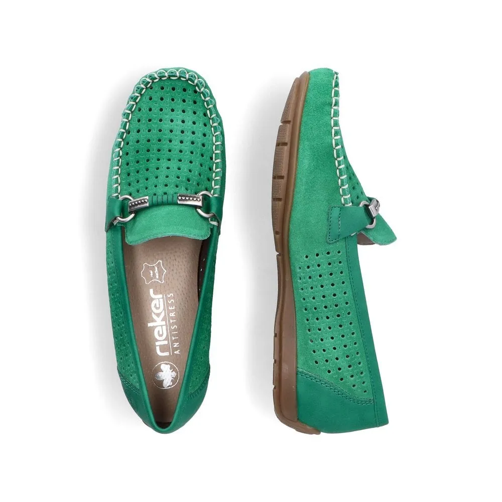 Rieker 40253 Ladies Shoes Green