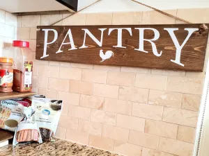 Rustic Wood Pantry Sign - Perfect for Home Decor and Kitchen Organization