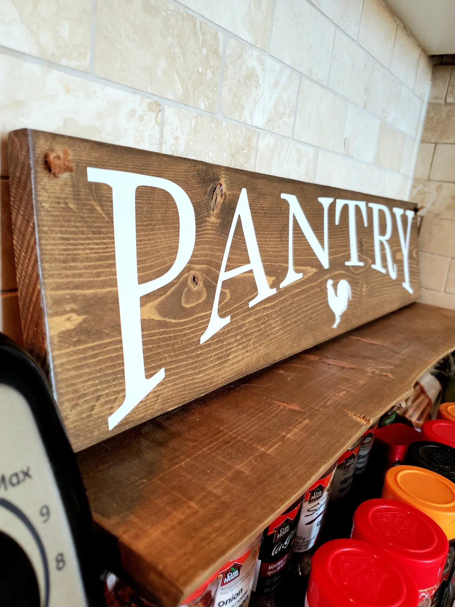 Rustic Wood Pantry Sign - Perfect for Home Decor and Kitchen Organization