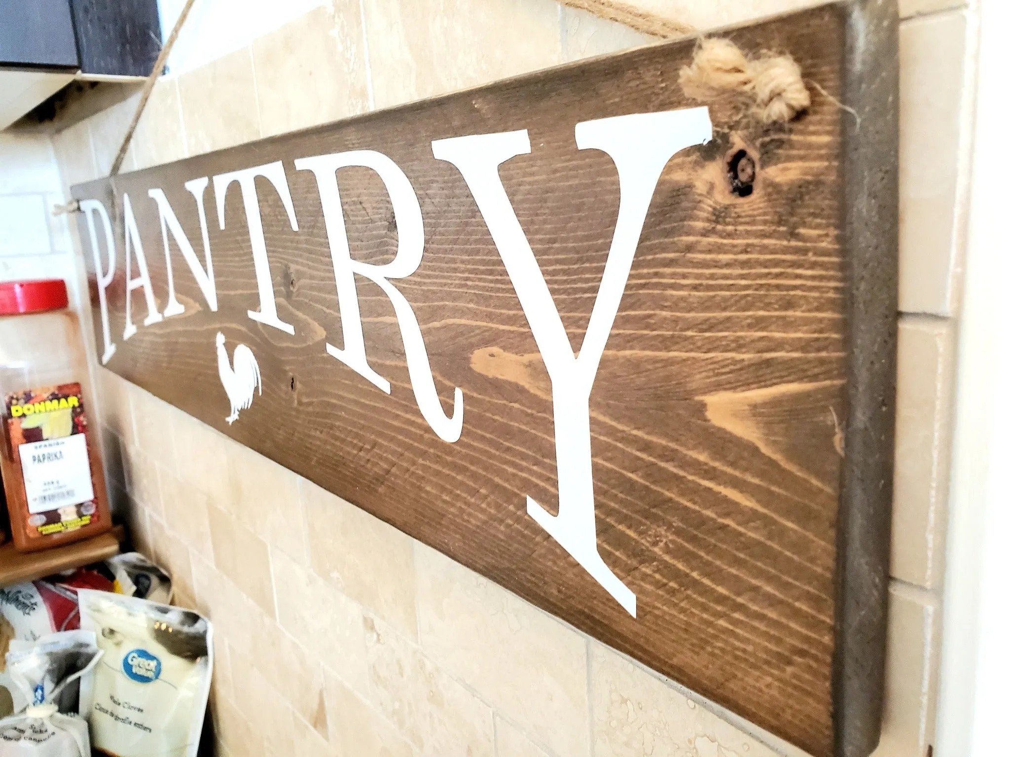 Rustic Wood Pantry Sign - Perfect for Home Decor and Kitchen Organization