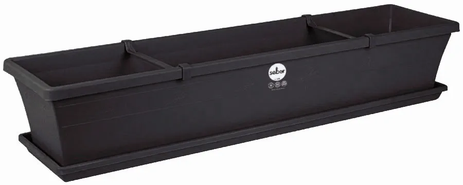 Sebor Sill Planter - Charcoal
