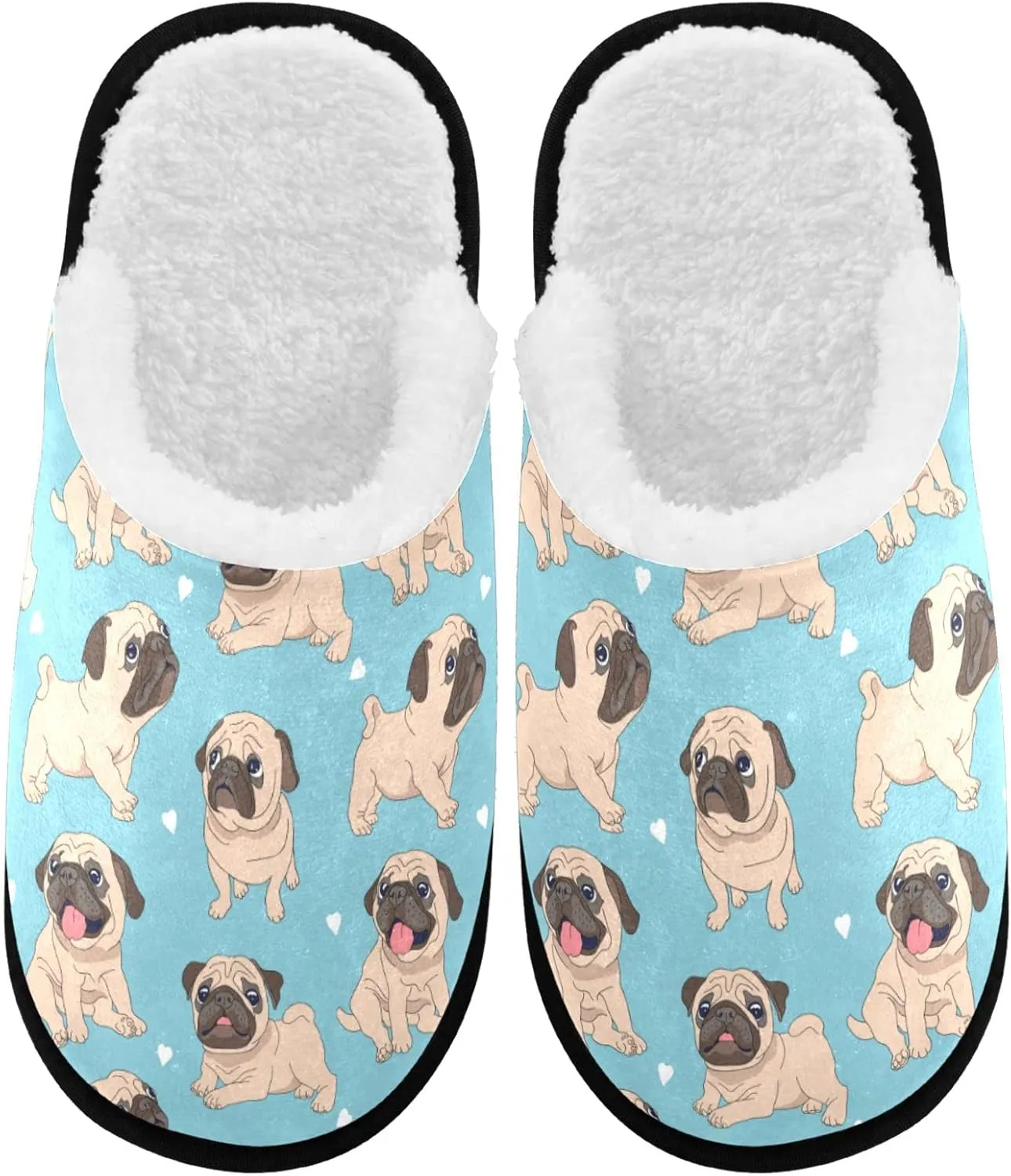 visesunny Women's Cozy Fuzzy Plush Fleece Slippers Soft Memory Foam Ladies House Shoes Warm Bedroom Flat Shoes Unisex Indoor Outdoor