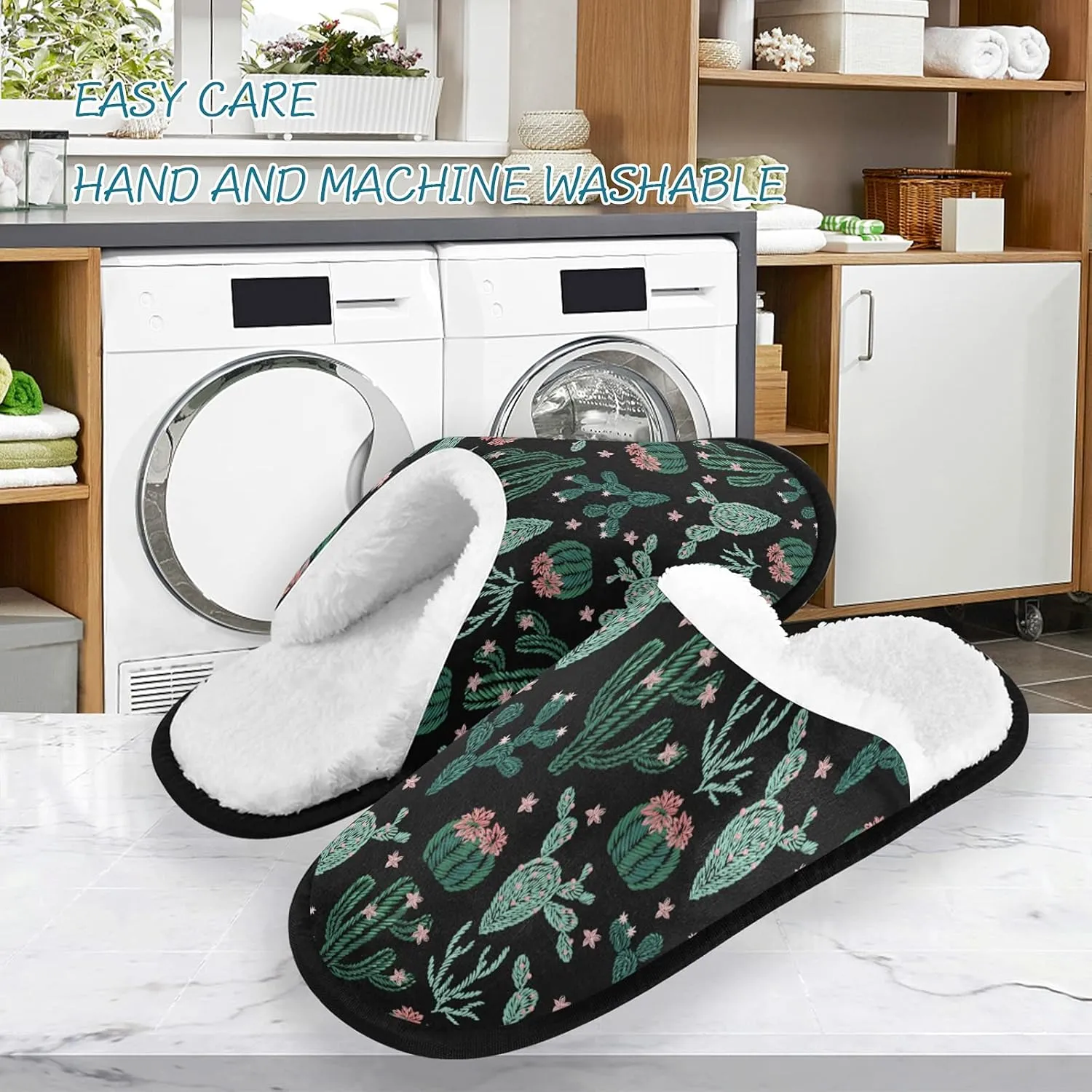 visesunny Women's Cozy Fuzzy Plush Fleece Slippers Soft Memory Foam Ladies House Shoes Warm Bedroom Flat Shoes Unisex Indoor Outdoor