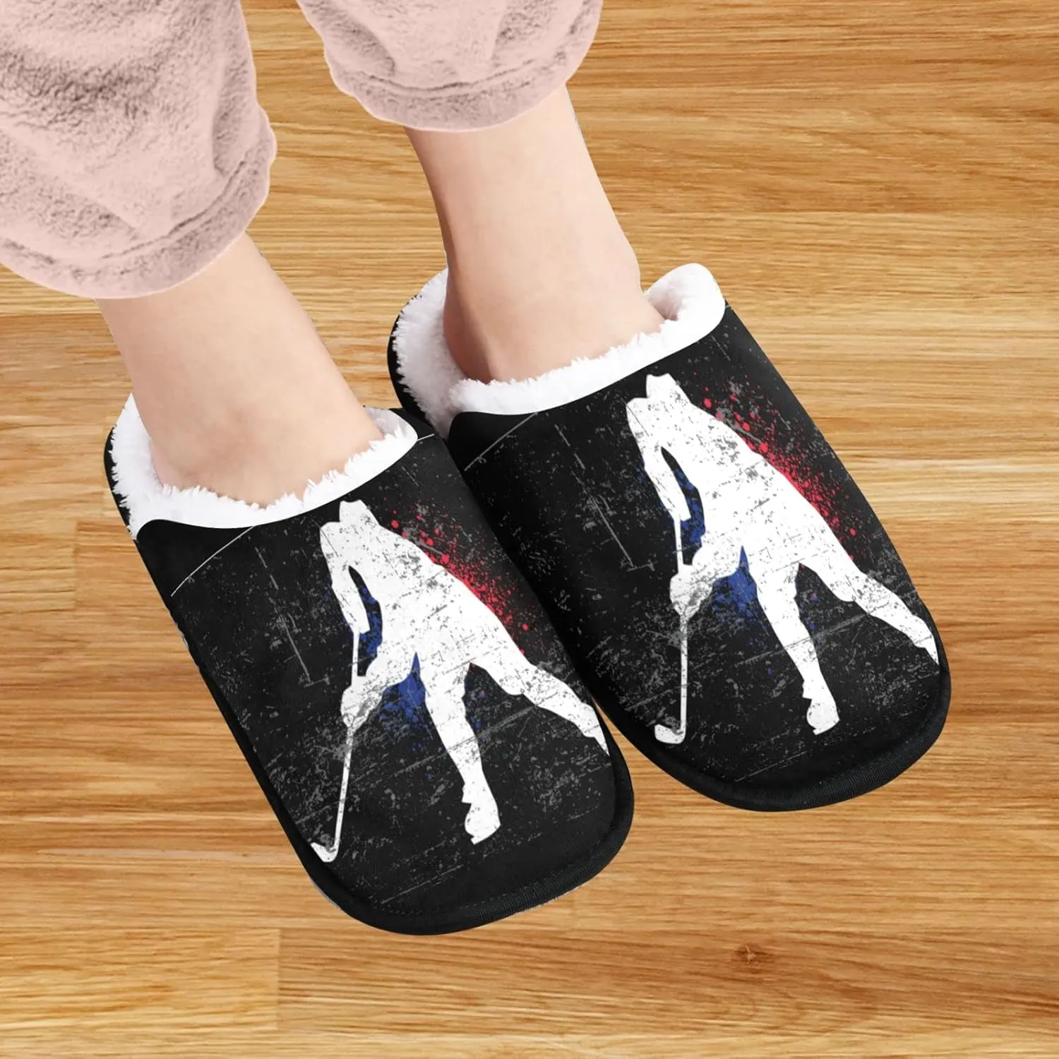 visesunny Women's Cozy Fuzzy Plush Fleece Slippers Soft Memory Foam Ladies House Shoes Warm Bedroom Flat Shoes Unisex Indoor Outdoor