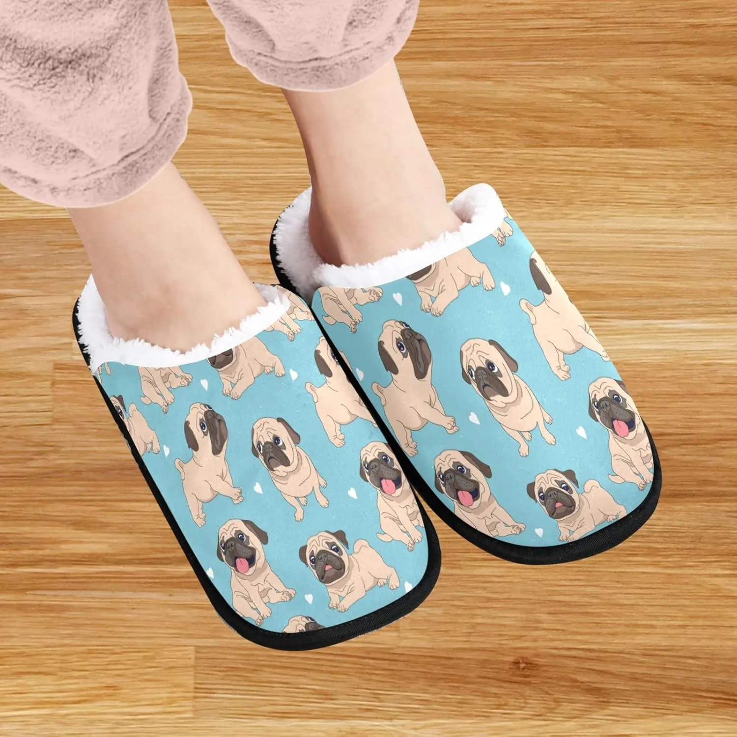 visesunny Women's Cozy Fuzzy Plush Fleece Slippers Soft Memory Foam Ladies House Shoes Warm Bedroom Flat Shoes Unisex Indoor Outdoor