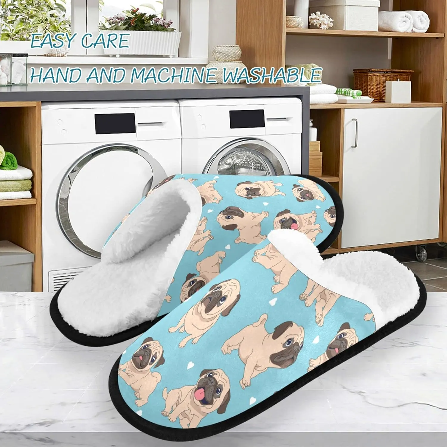 visesunny Women's Cozy Fuzzy Plush Fleece Slippers Soft Memory Foam Ladies House Shoes Warm Bedroom Flat Shoes Unisex Indoor Outdoor